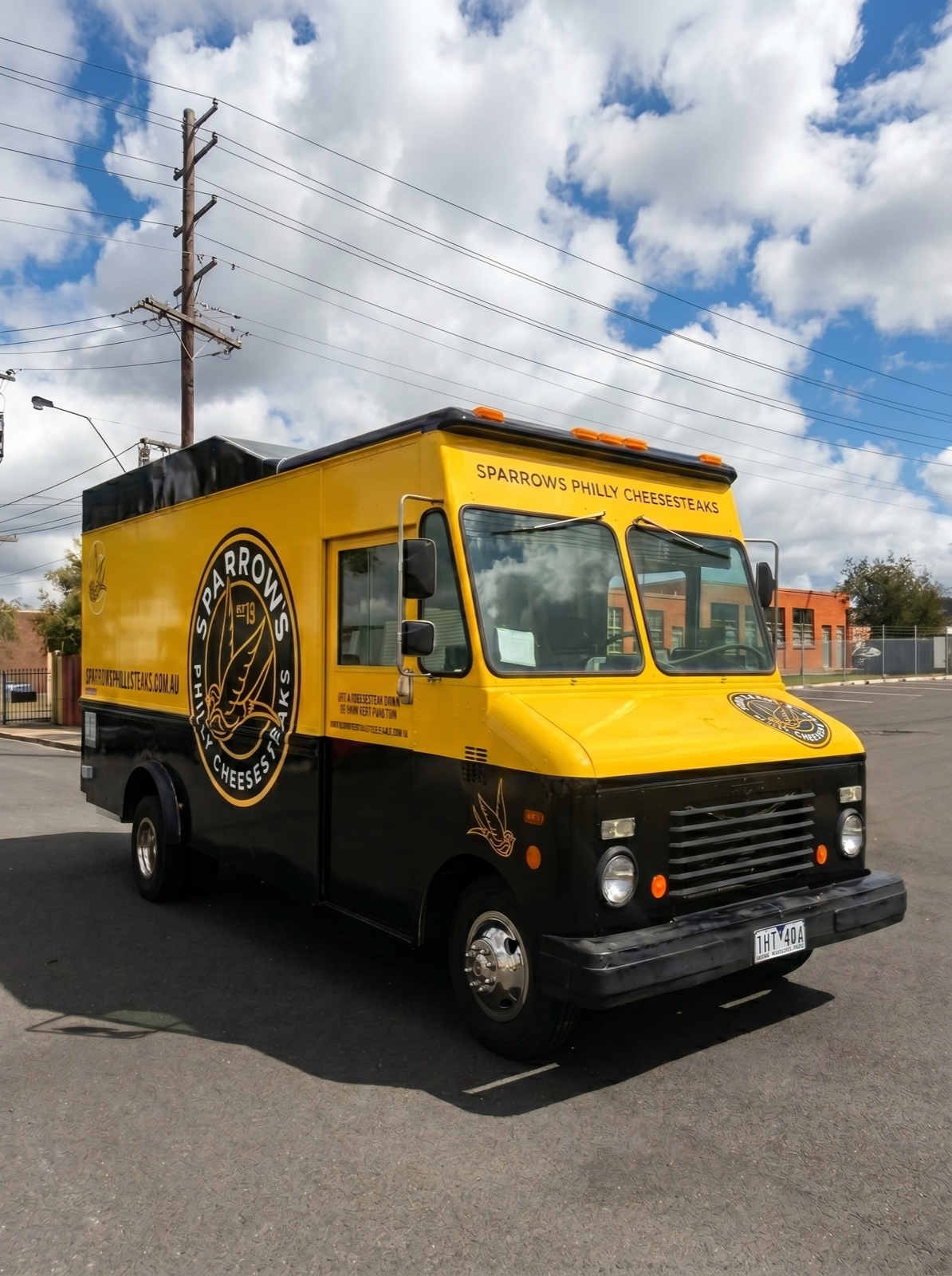 Sparrow's yellow Preston food truck at Retropolis